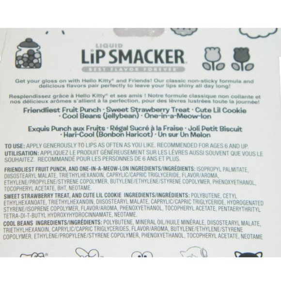 Sanrio Hello Kitty Lip Smackers Lip Gloss 5pc Packet - Picture 4 of 4
